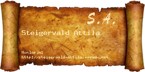 Steigervald Attila névjegykártya